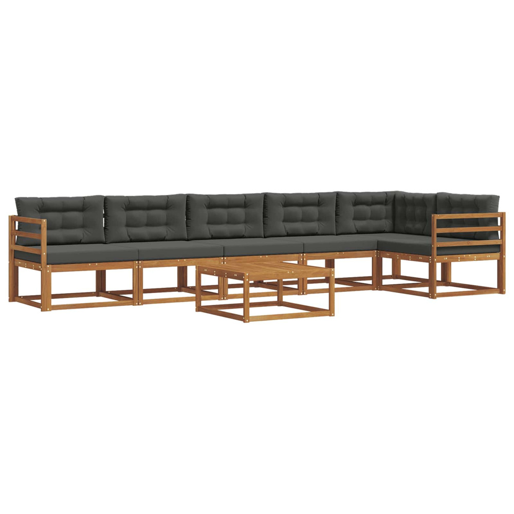 Ensemble de canapés d'extérieur 7 pcs naturel et anthracite