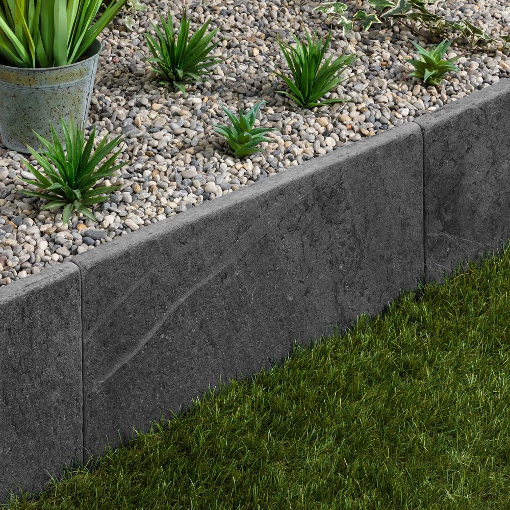 Bordure de jardin ardoise noire vieillie 60x30x3 cm (à l'unité) - ro'ma nature