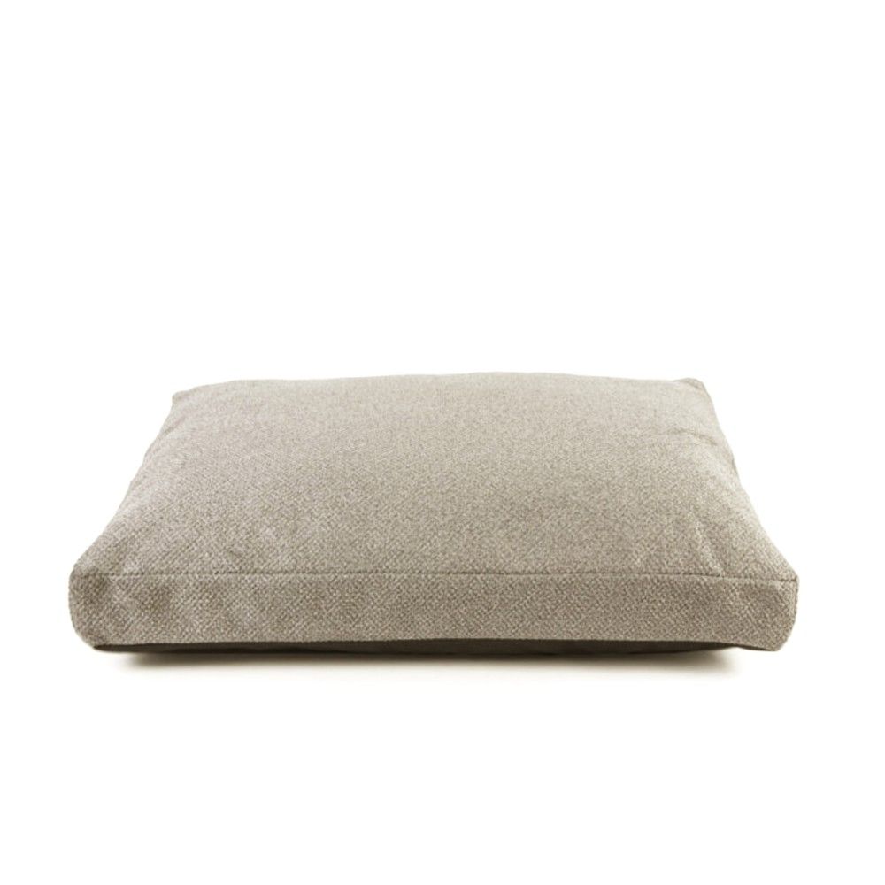 Vendôme - lit pour chien de luxe, orthopédique et déhoussable, en bouclette ras ivoire, 100x70x12cm