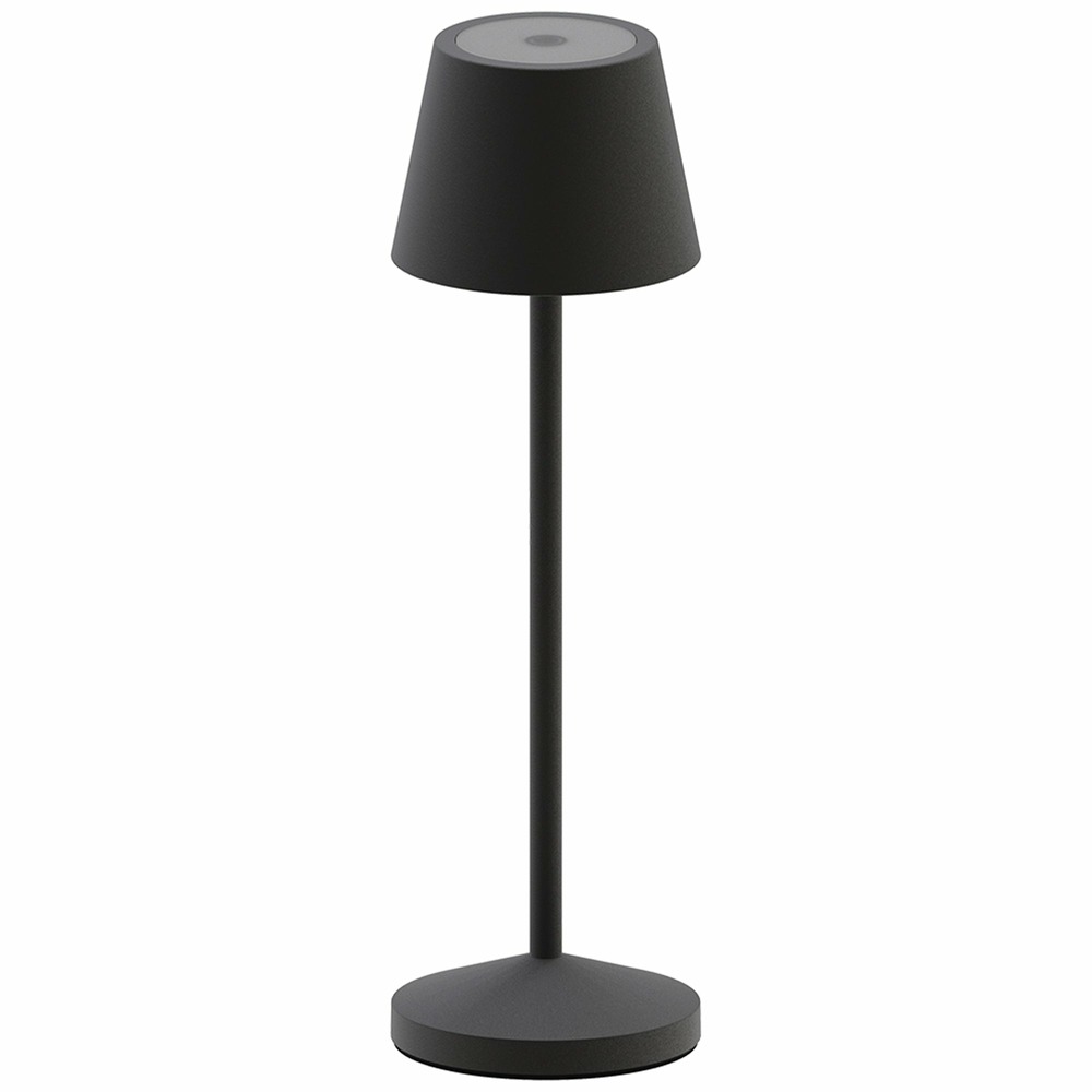 Lampe de table sans fil emily noir h25cm