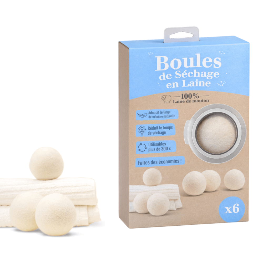 Blanc venteo - boules de séchage 100% laine de mouton