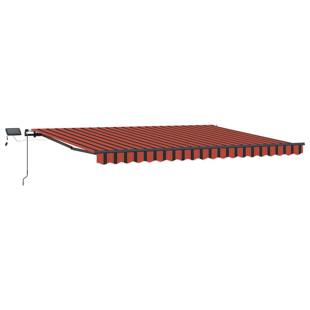 Auvent rétractable orange et marron 400 × 350 cm