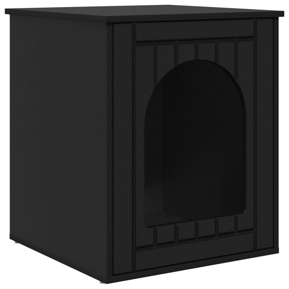 Maison pour chat noir 53 x 52 x 62 cm bois d'ingénierie