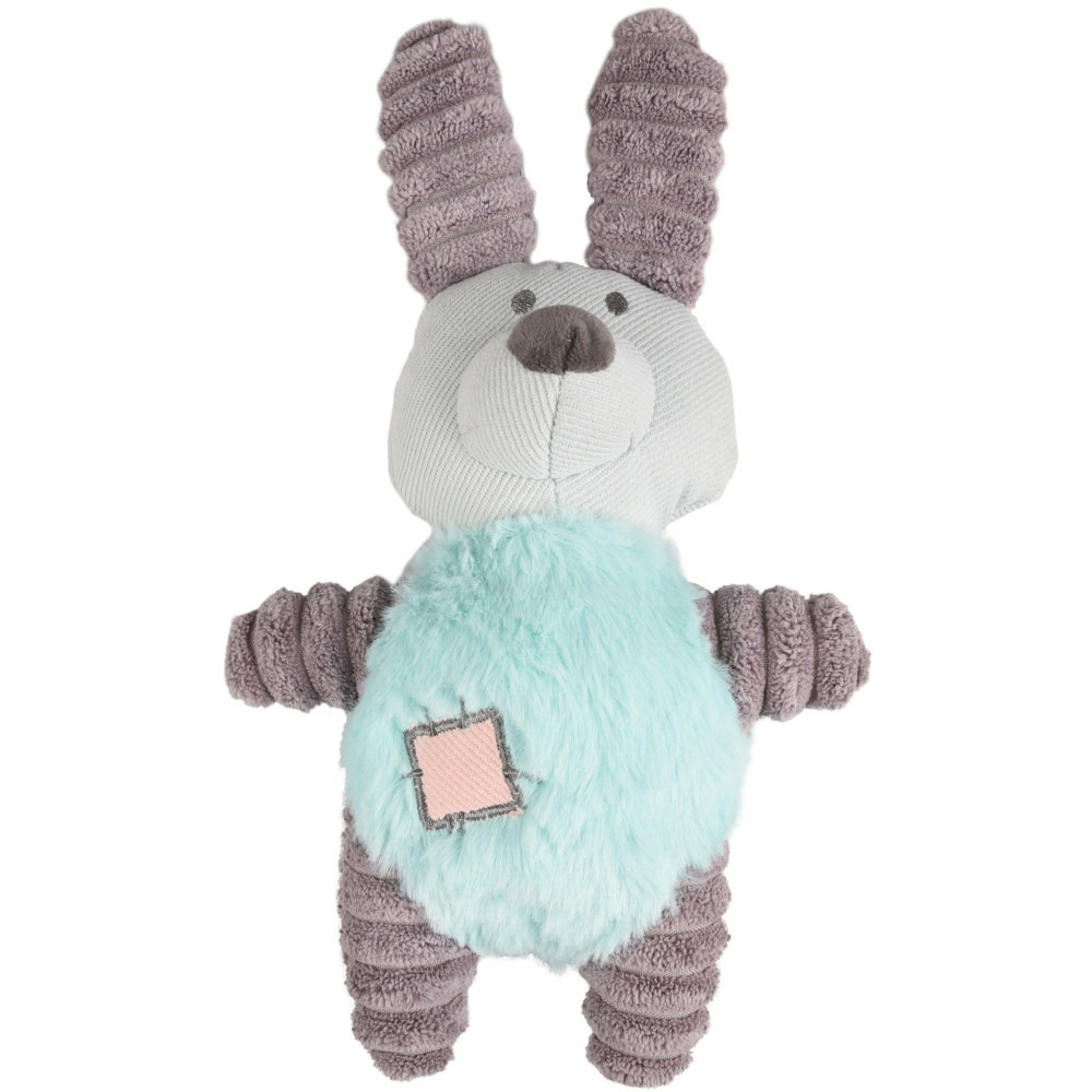 Peluche junior dog, lapin vert, 27 cm, pour chien