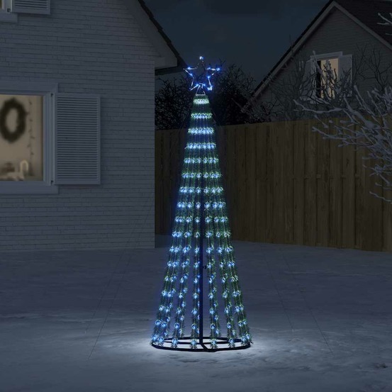 Sapin de noël à led 275 led bleu 180 cm