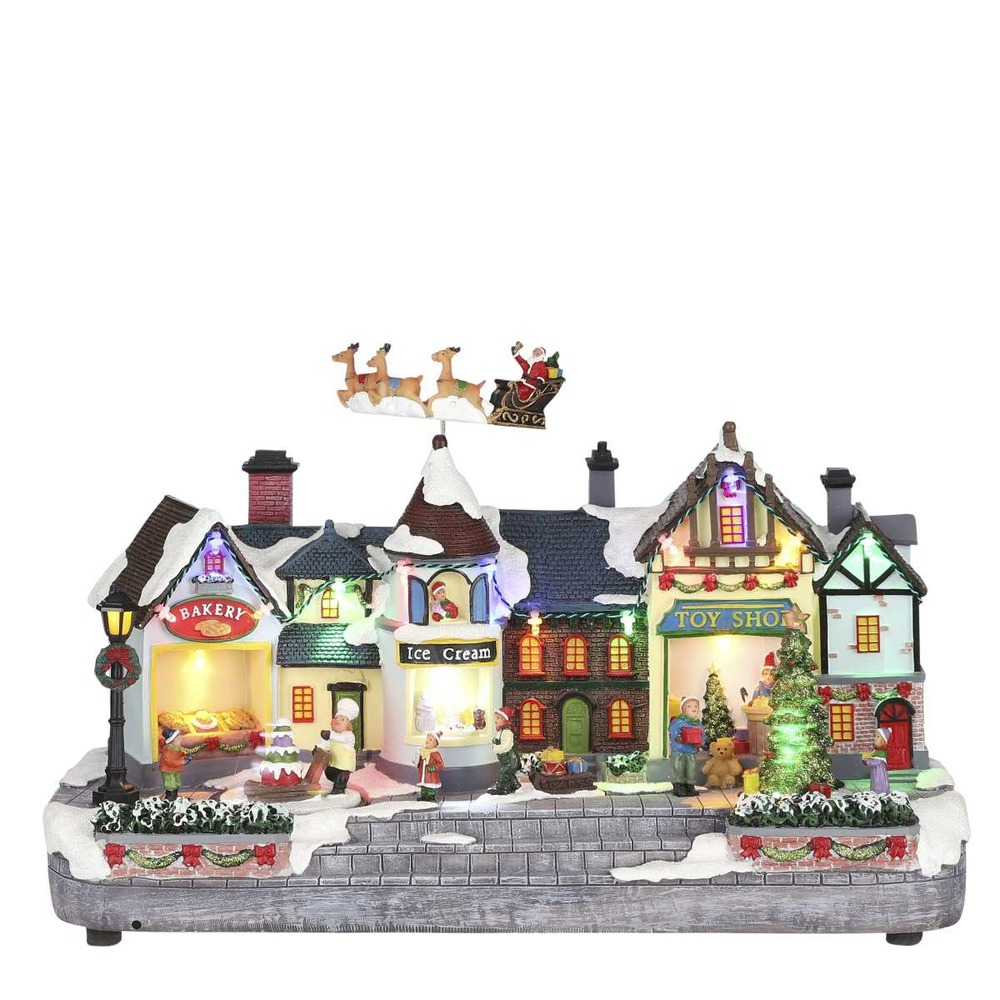 Luville village de noël winkelcentrum 40.5x16.5x27 cm pe multi Truffaut