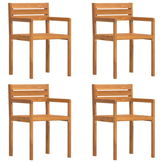 Chaises de jardin 4 pièces 50x53x80 cm bois massif acacia