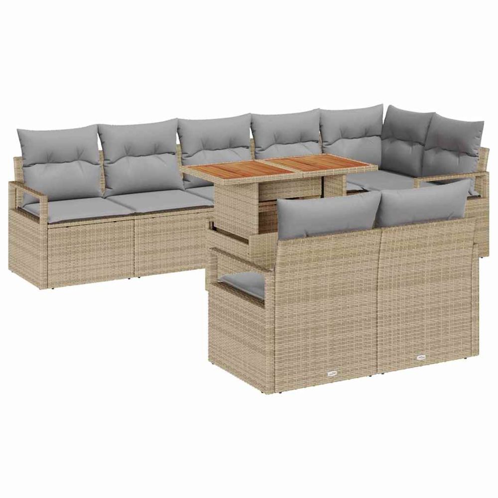 Ensemble de canapé de jardin 9 pc 8-nombre de places