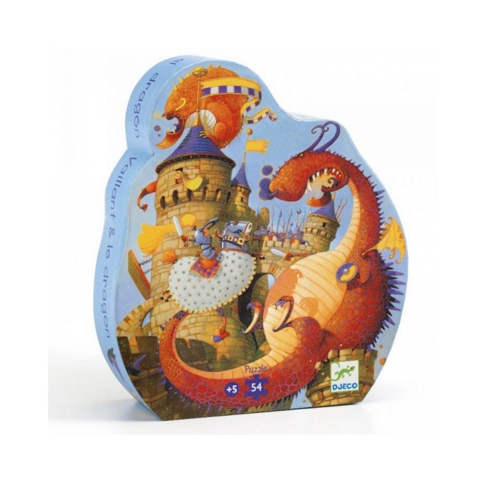 Puzzle silhouette 54p vaillant et le dragon
