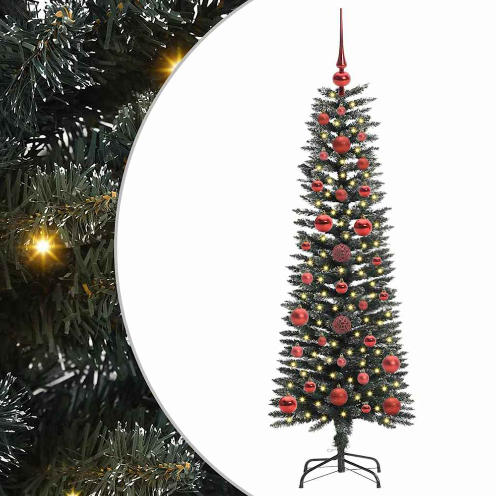 Sapin de noël artificiel vert 120 cm pvc, plastique et acier