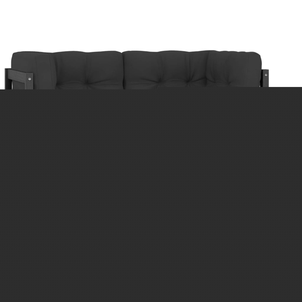 Salon de jardin 3 pcs avec coussins bois de pin massif