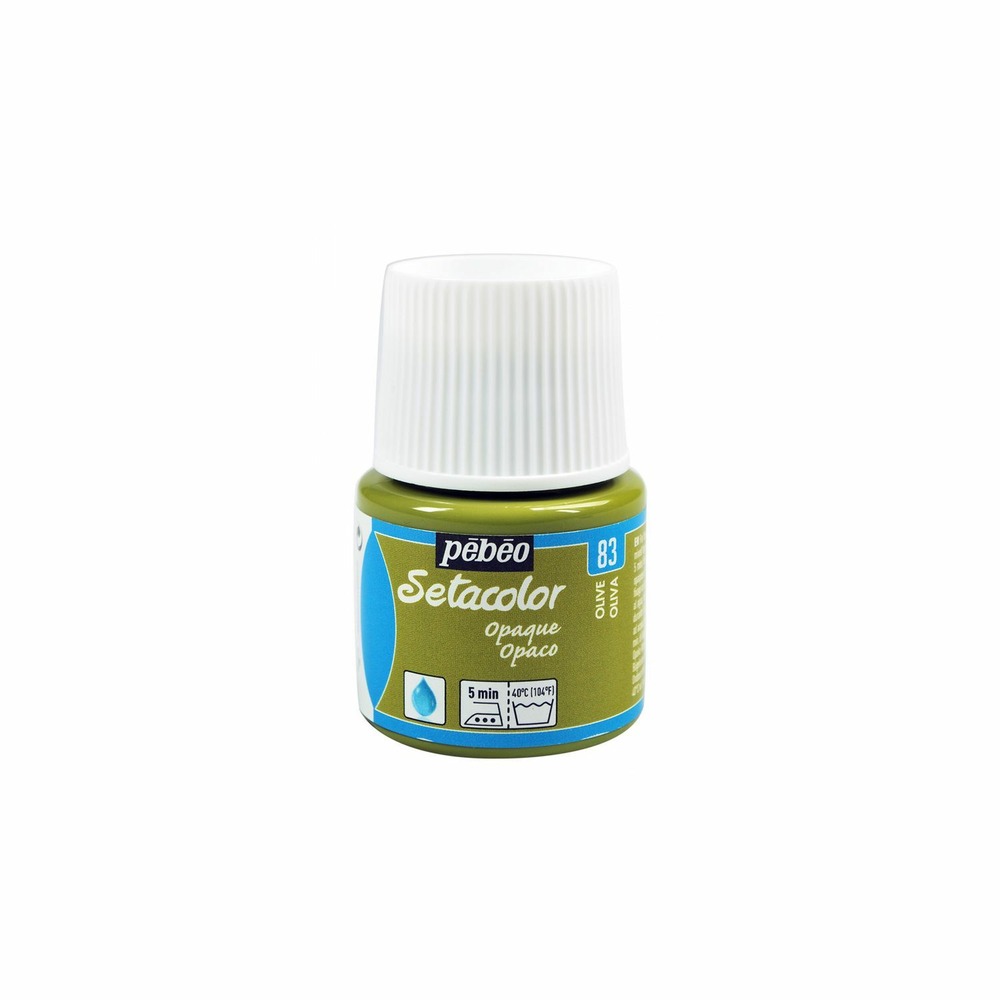 Peinture textile setacolor opaque - vert olive - 45 ml