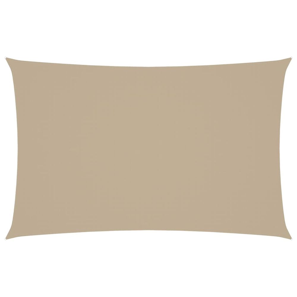 Voile de parasol tissu oxford rectangulaire 5x8 m beige