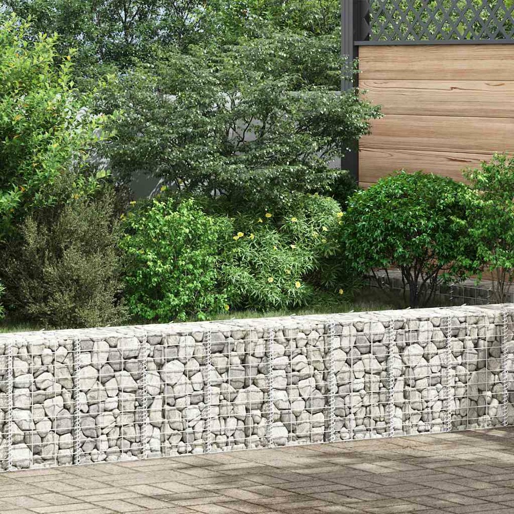 Lits surélevés en gabion 3 pcs 30x30x50 cm fer