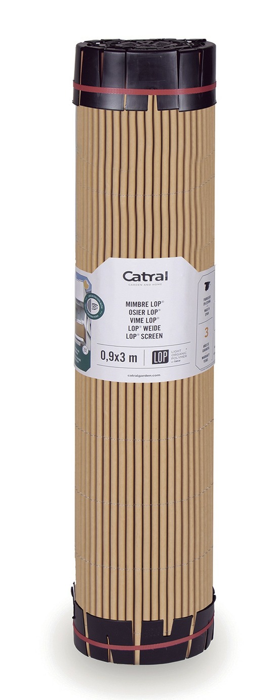 Canisse d'osier semi-synthétique - coloris bambou - 1x3m