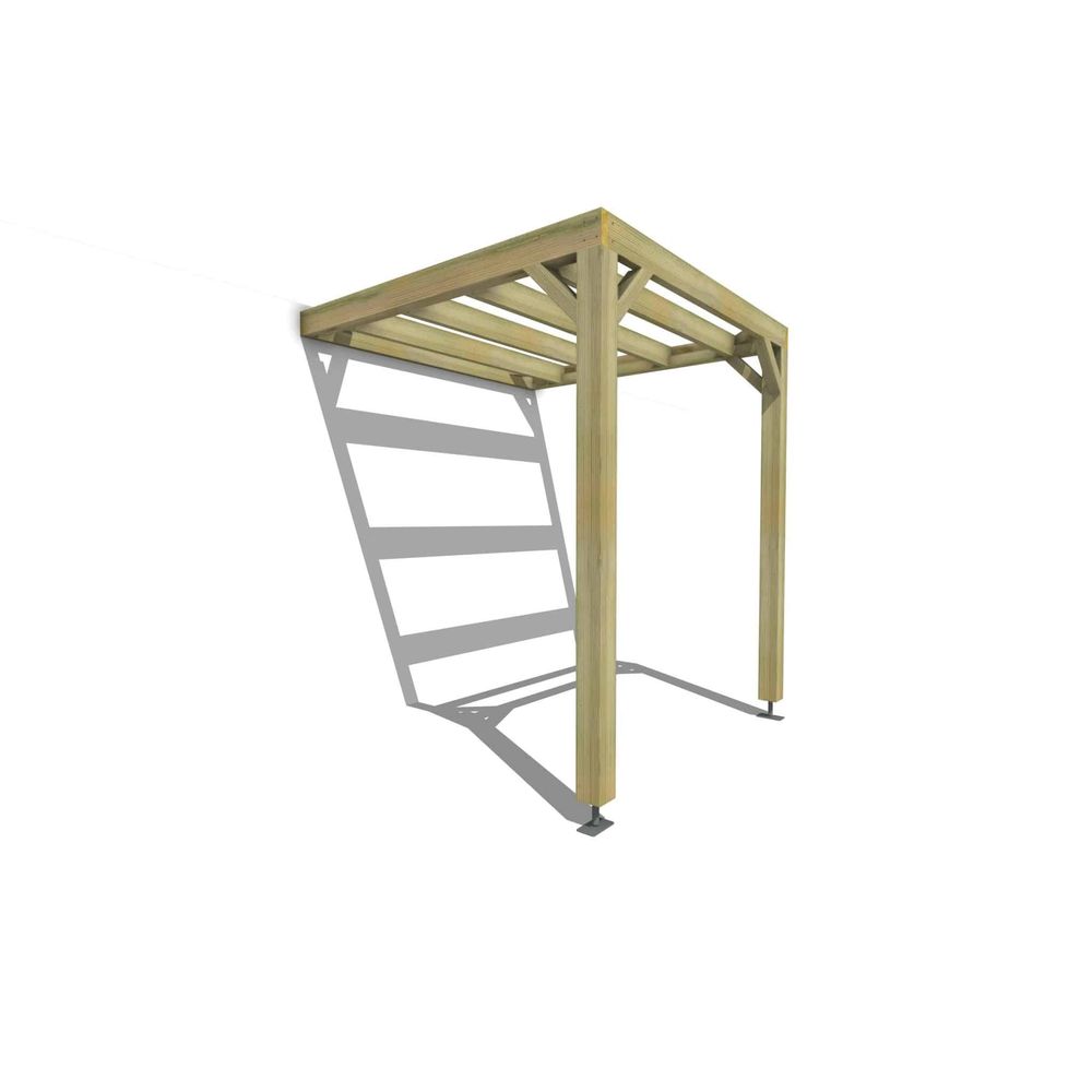 Pergola bois • 2m x 2m • adossée • sens largeur • livraison comprise