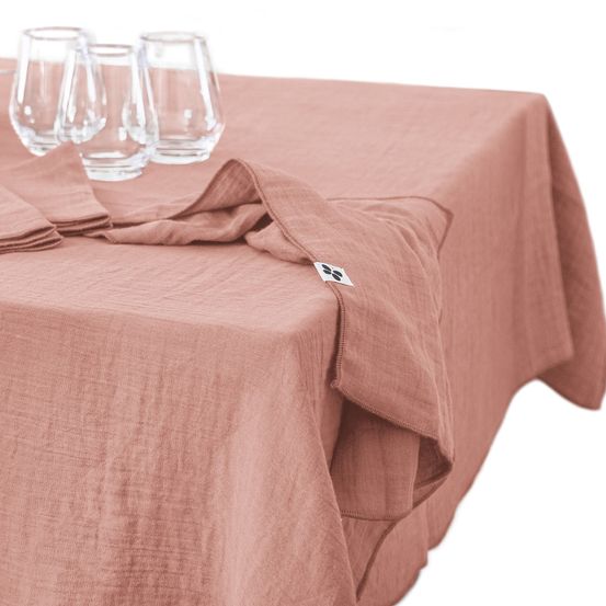 Nappe rectangle gaze de coton gaia