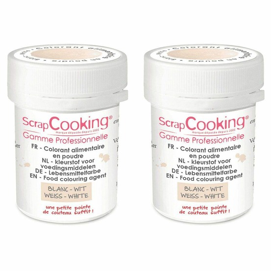 Colorant alimentaire en poudre 10 g - blanc
