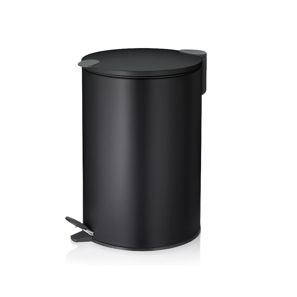 Poubelle à pédale 12l noir - 10642