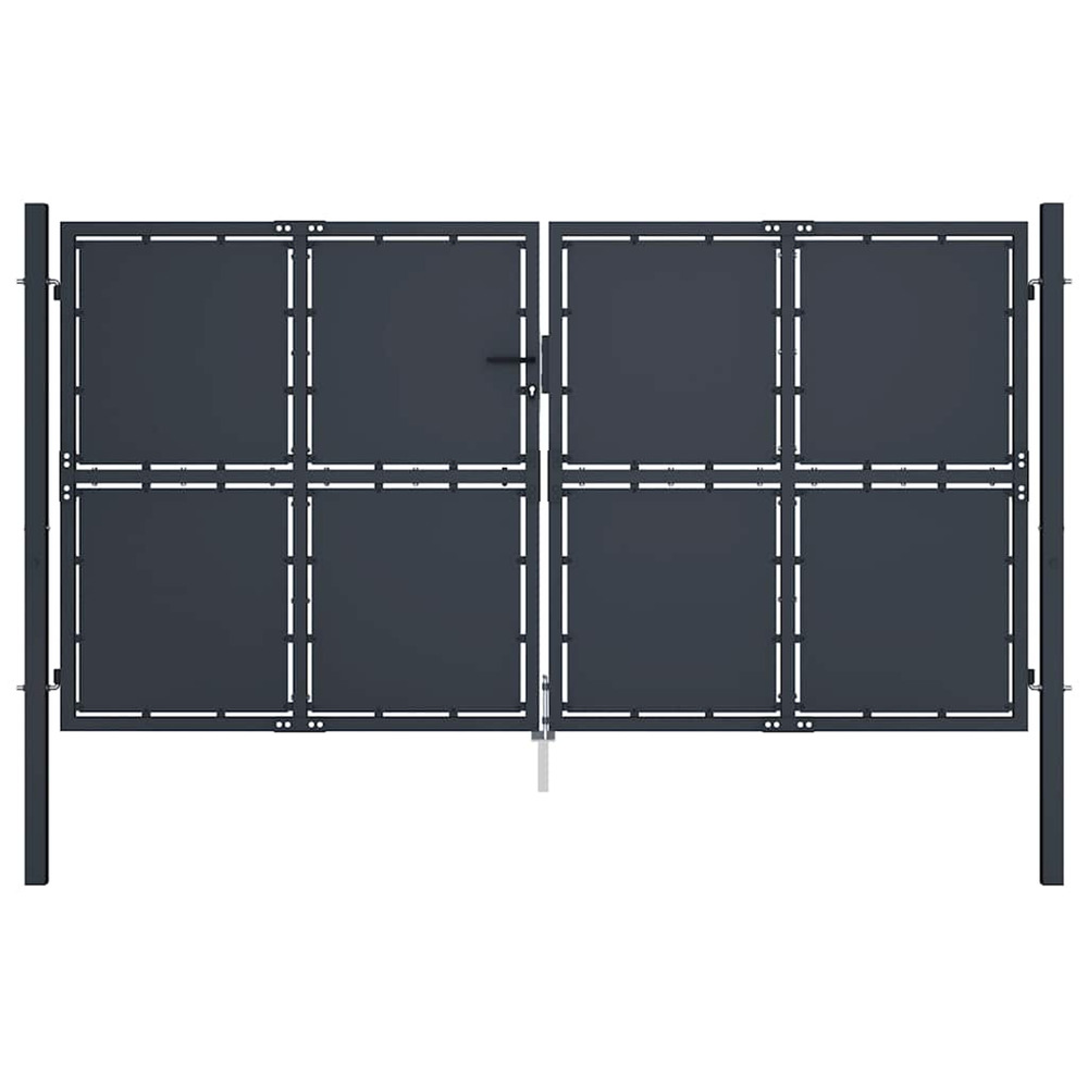 Portail de jardin en acier 300x200 cm anthracite