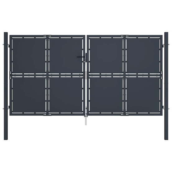 Portail de jardin en acier 300x200 cm anthracite