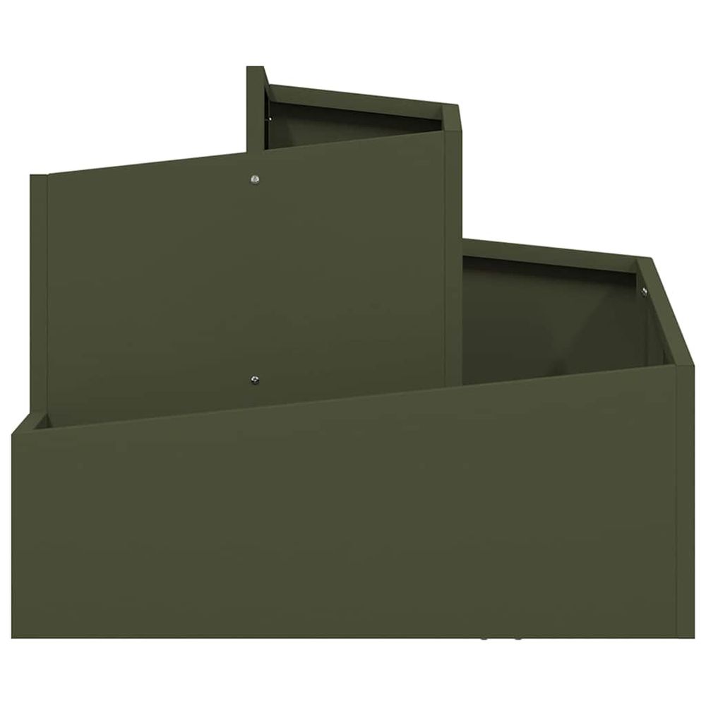 Cache-pot de jardin vert olive 60 x 60 x 50 cm