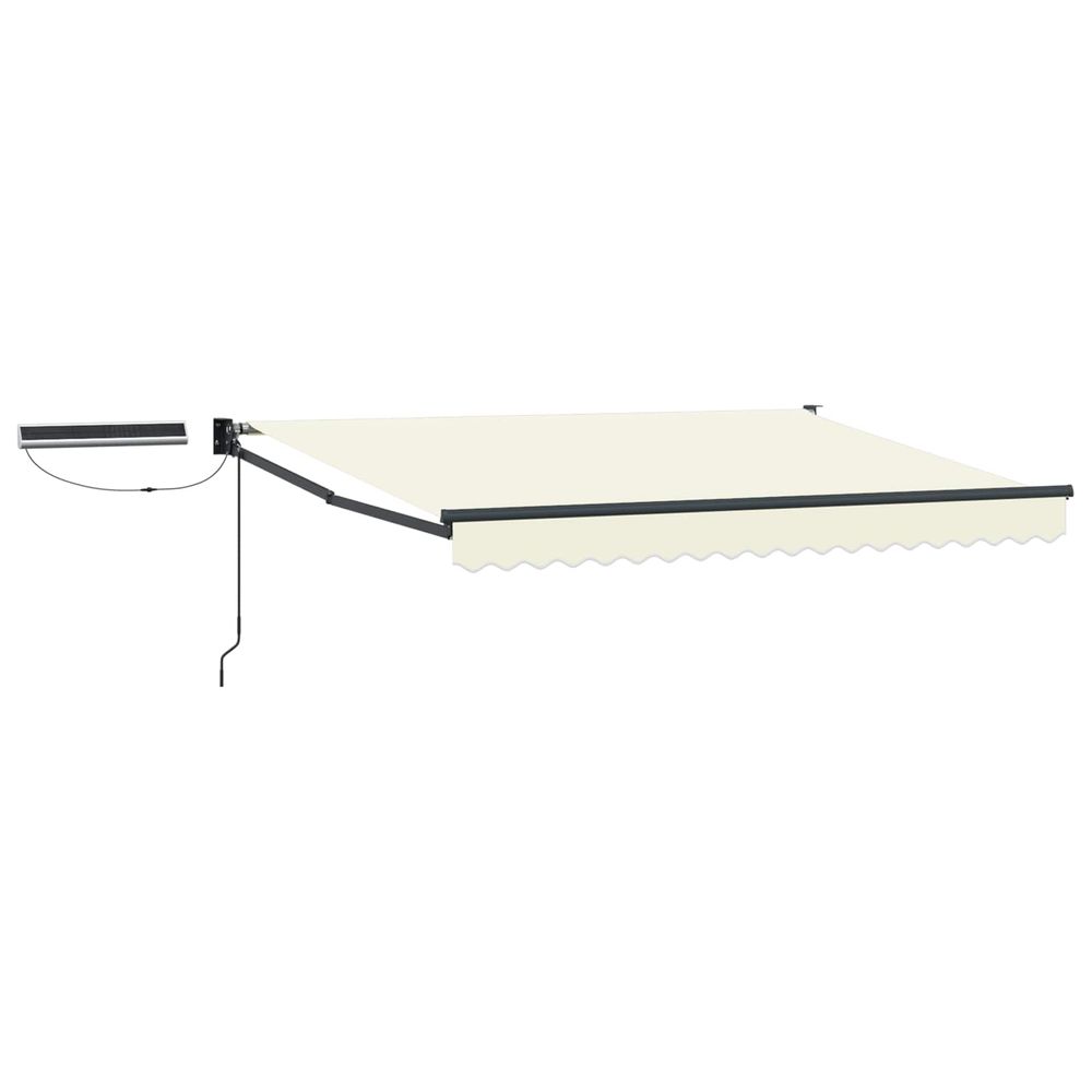 Auvent rétractable électrique crème et anthracite 3,5 x 2 m