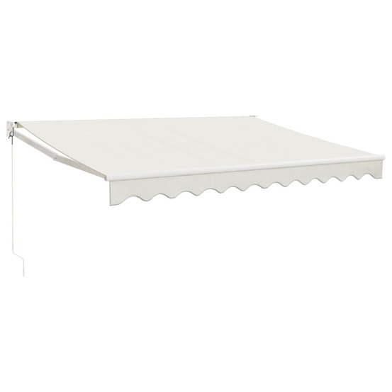 Auvent rétractable crème 3x2,5 m tissu et aluminium