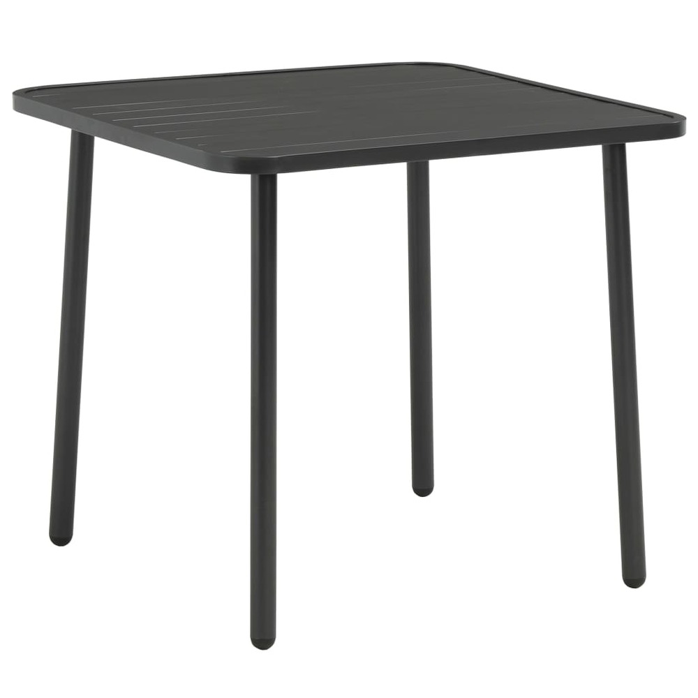 Table de jardin Gris foncÃ© 80x80x72 cm Acier