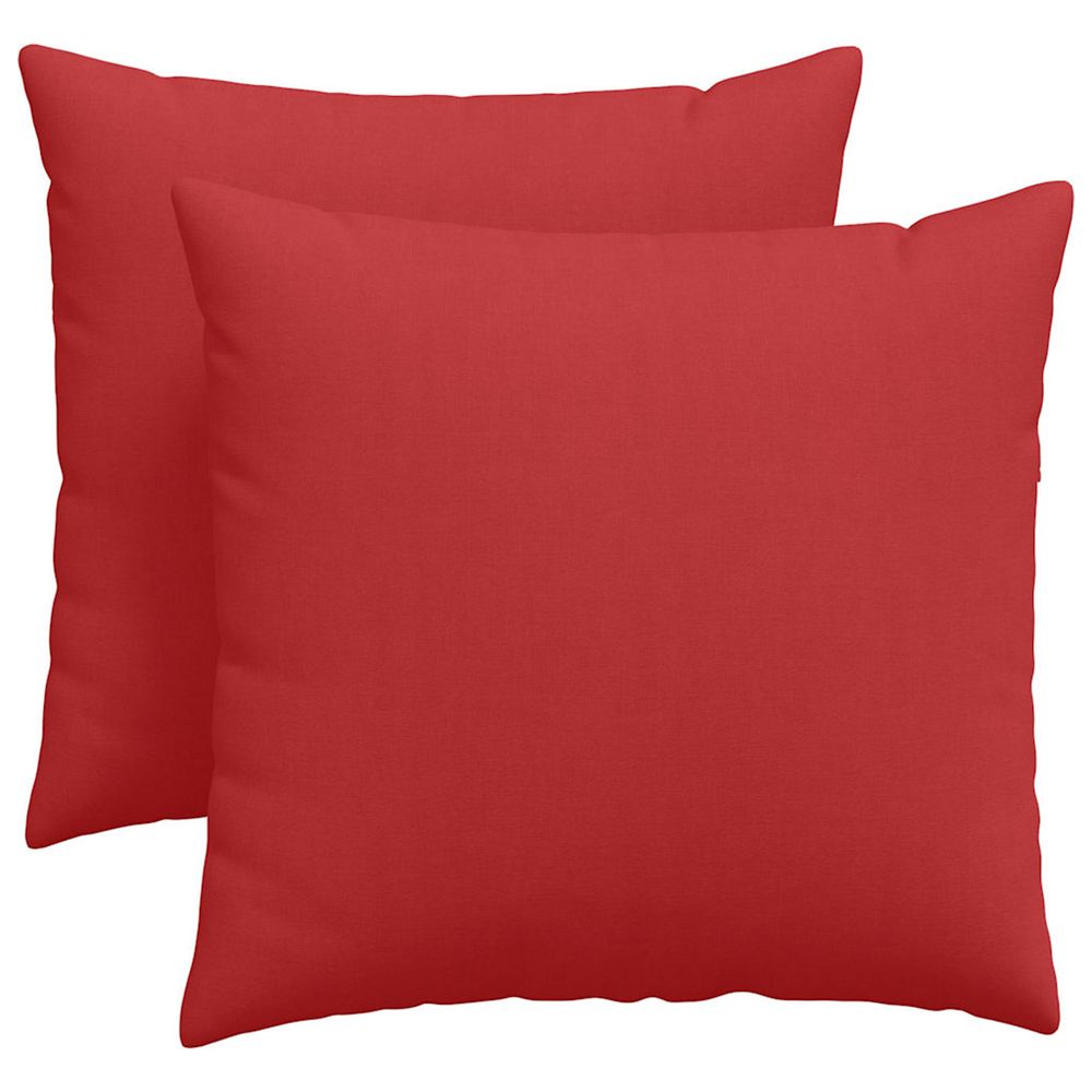 Coussins de canapé 2 pc tissu rouge 45 x 45 cm