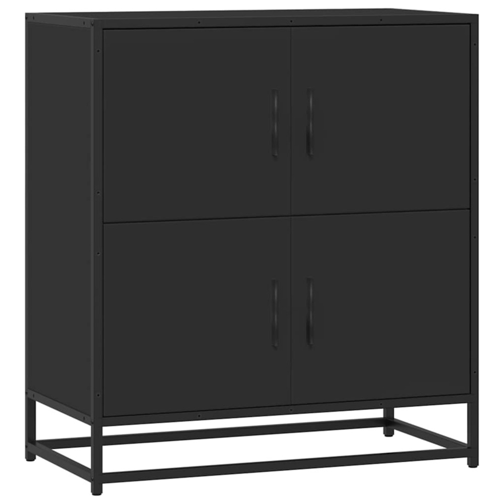 Buffet noir 68x35x76 cm bois d'ingénierie