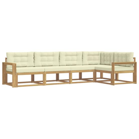 Ensemble de canapés d'extérieur 4 pc blanc et crème polyester