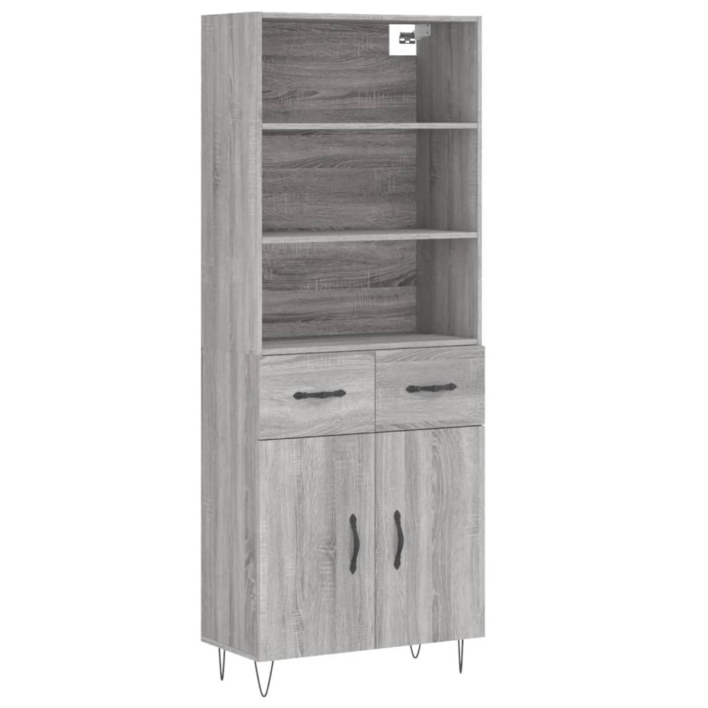 Buffet bahut commode armoire meuble de rangement organisateur cuisine salle de séjour salon haut sonoma 69,5 x 34 x 180 cm bo