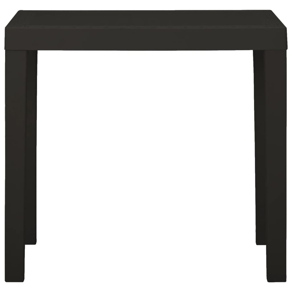 Table de jardin anthracite 79x65x72 cm plastique