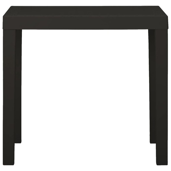 Table de jardin anthracite 79x65x72 cm plastique
