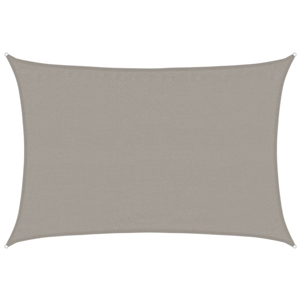 Voile d'ombrage 160 g/m² rectangulaire gris clair 3,5x5 m pehd