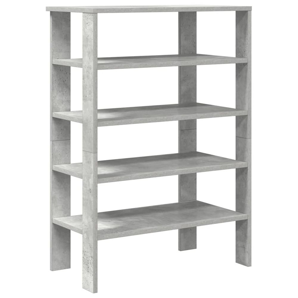 Étagère à chaussures gris béton 61x32x87,5 cm bois d'ingénierie