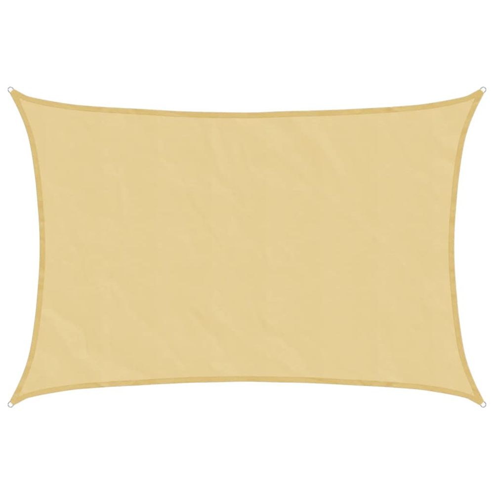 Voile d'ombrage sable 4x3 m 100 % polyester oxford
