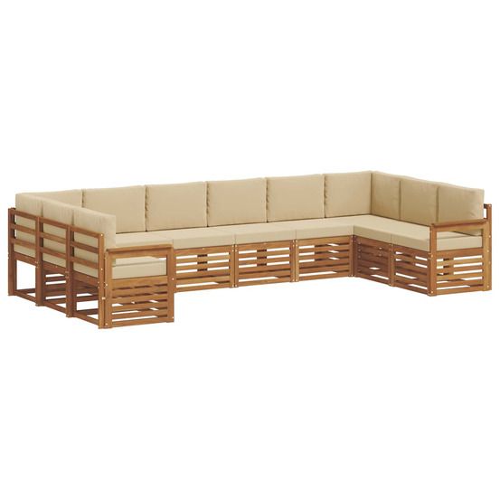 Ensemble de canapés d'extérieur 10 pc naturel et beige
