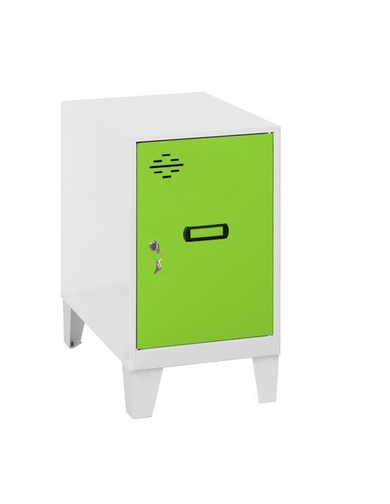 Casier-armoire simonlocker dism.mini 475x400x500+pies bla/ver blanc/vert 575x400x500 - simonrack