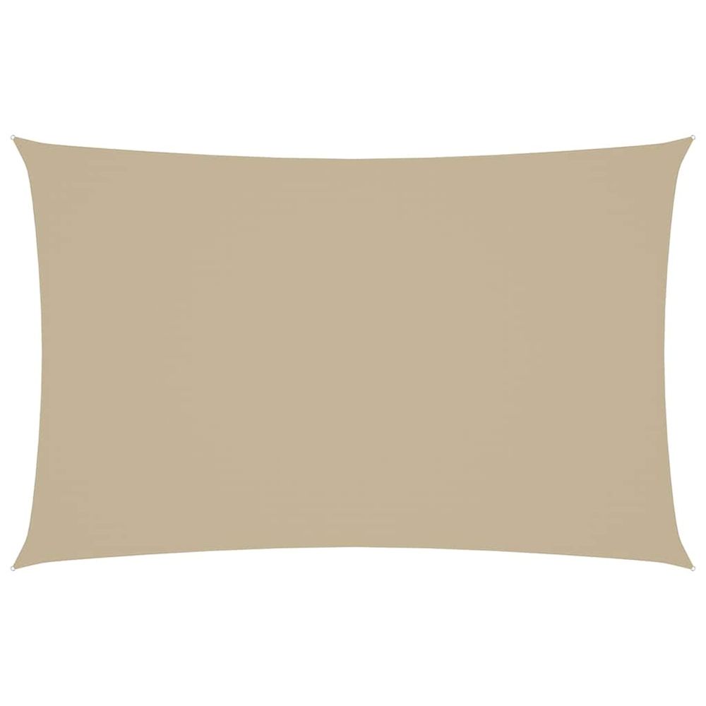 Voile de parasol tissu oxford rectangulaire 2x5 m beige