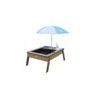 Axi linda table sable et eau avec cuisine et evier marron parasol bleu blanc