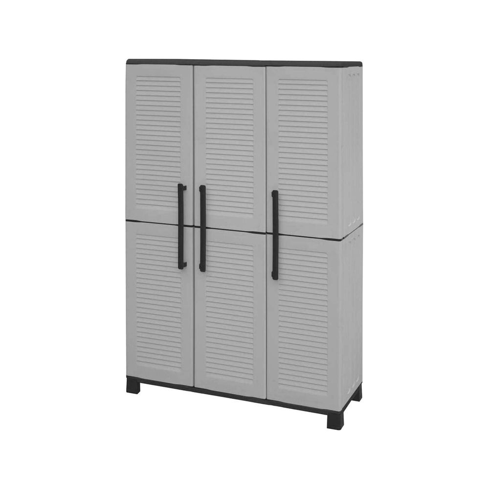 Armoire d'extérieur aruro, 3 étagères 102x37x169h cm gris clair