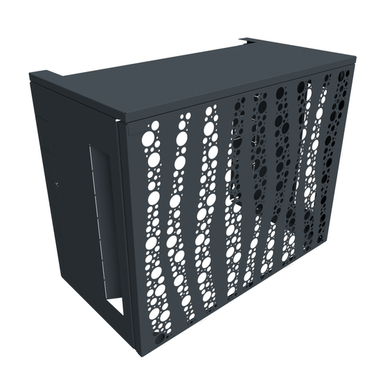 Cache climatisation atole en aluminium thermolaqué - taille 1 : h. 80 x l. 100 x p. 54 cm - gris anthracite