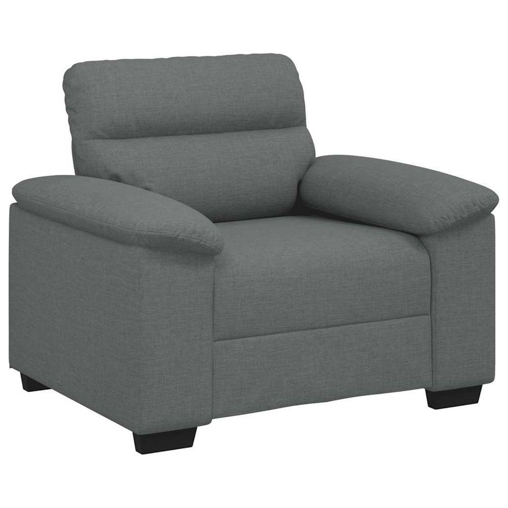 Fauteuil gris foncé 100x81x84 cm tissu