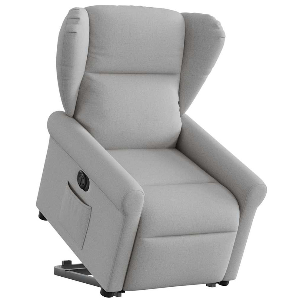 Fauteuil inclinable électrique gris nuage tissu
