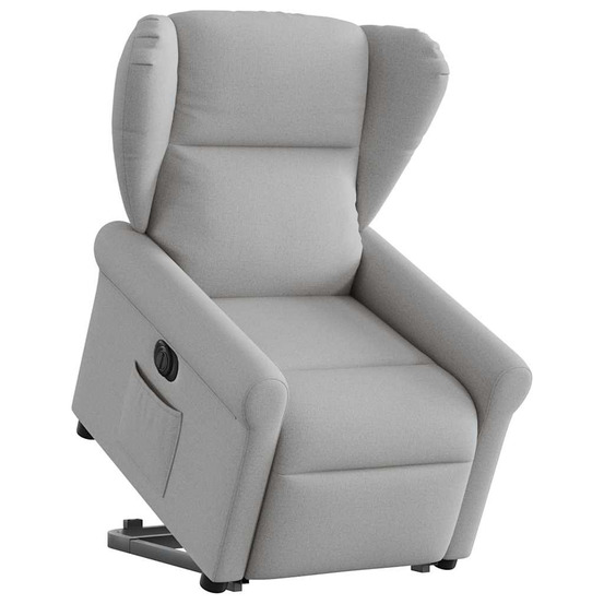 Fauteuil inclinable électrique gris nuage tissu