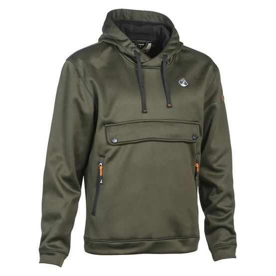 Sweat à capuche kaki percussion doublé polaire