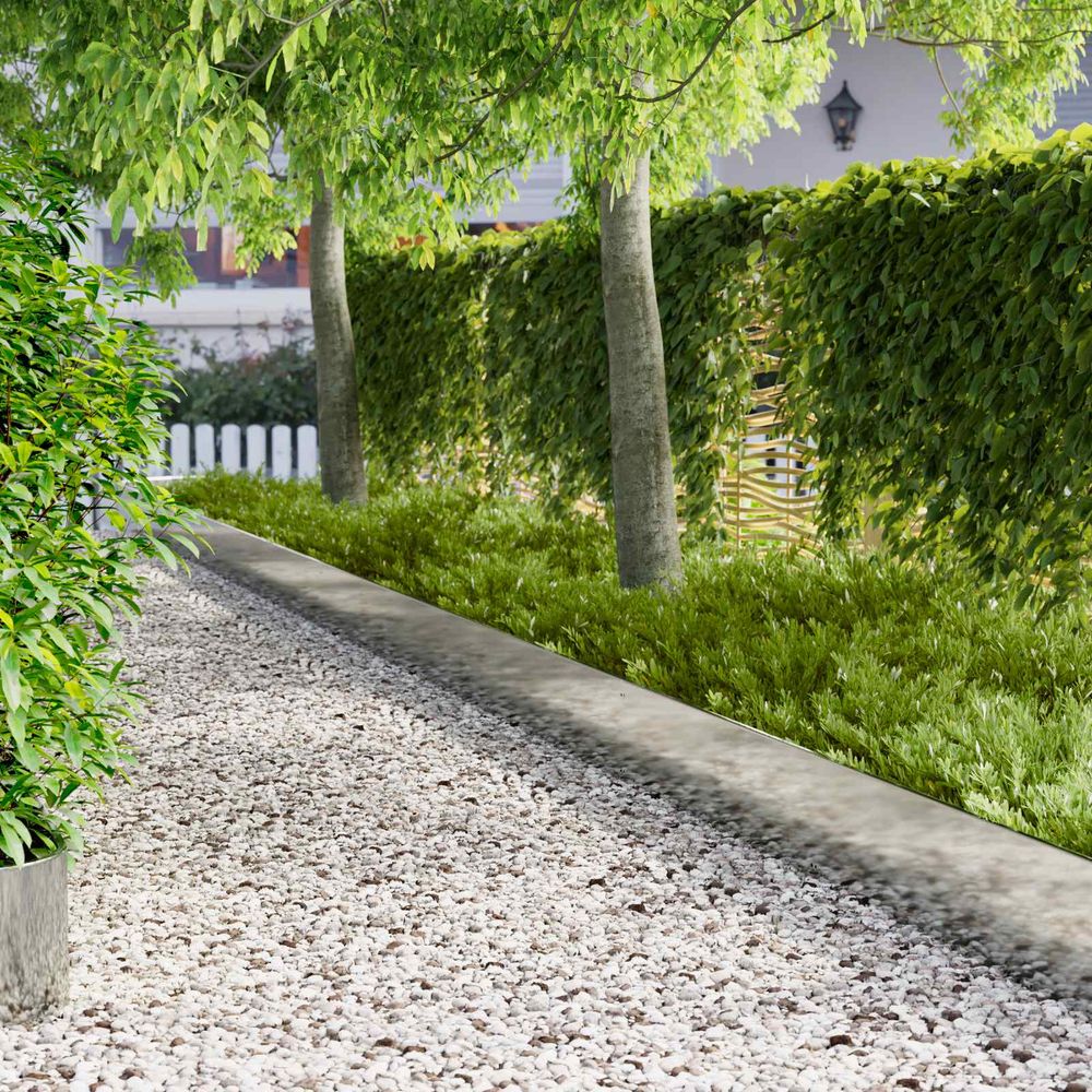 Bordure de jardin acier séparation parterres bordures flexibles 20 pcs 103x30cm argenté