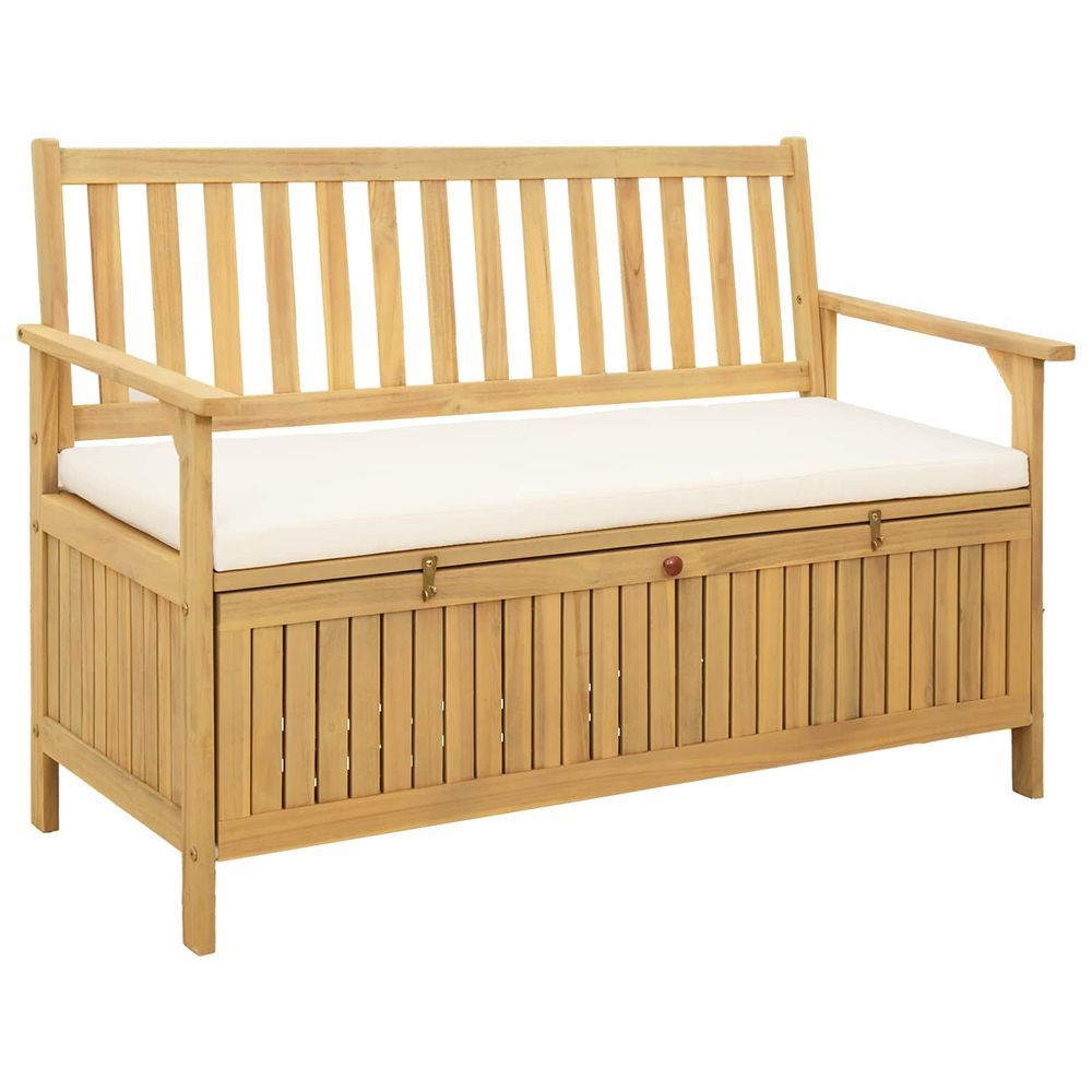 Banc de rangement 2 -seater 120 x 63 x 84 cm rectangulaire